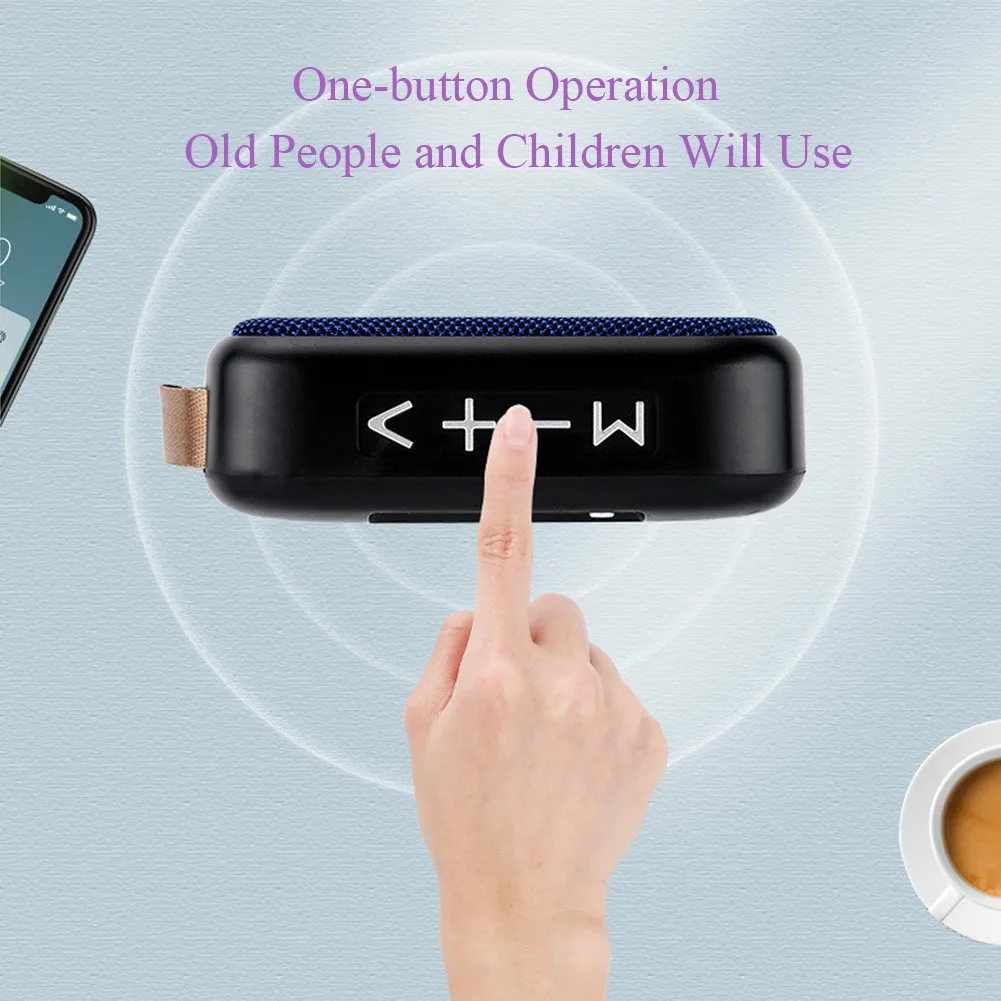 Беспроводная Bluetooth Колонка NATTHSWE Портативная колонка с SD картой и объемным