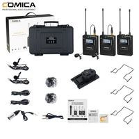 comica cvm wm300 uhf 96 channels metal wireless microphone with dual transmitters and one receiver 120m smooth recording witho