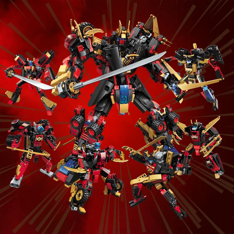 

908 Pcs Robot Building Blocks Assembling Toy Combination Deformation Robot Puzzle Assembling Children's Splicing Birthday Gift