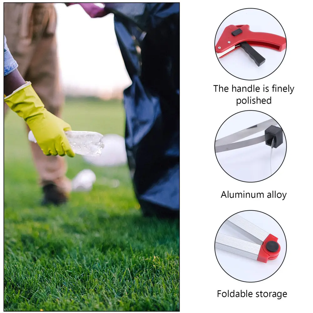 

1Pc Creative Garden Leaves Clamp Foldable Garbage Plier Outdoor Trash Clip