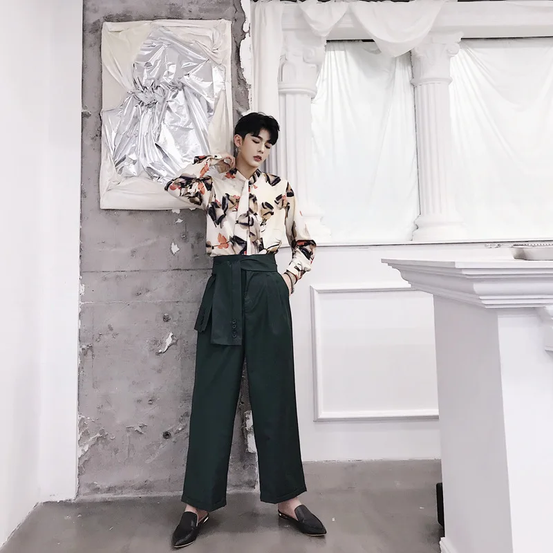 Темный Ветер Мужская одежда ниша с высокой талией до талии печать безусловно