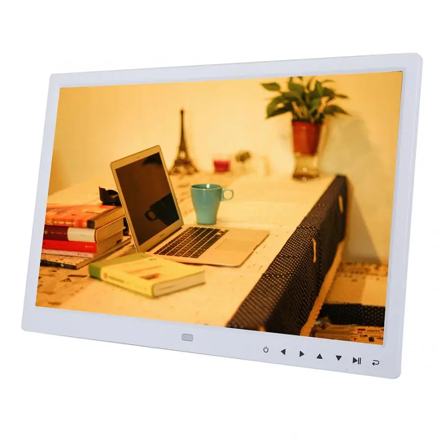 15 &quotHD экран сенсорная кнопка Цифровая фоторамка Будильник MP3/4 видеоплеер с