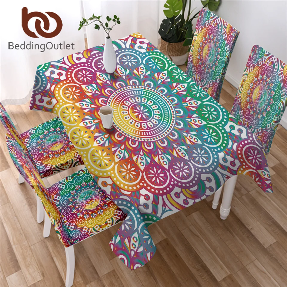 Постельное белье мандалы настольная ткань богемное цветочное декоративное
