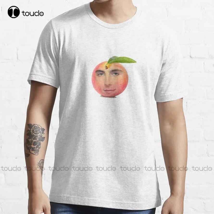

Timothée Chalamet peach design T-Shirt henley shirt women Custom aldult Teen unisex digital printing xs-5xl All seasons cotton