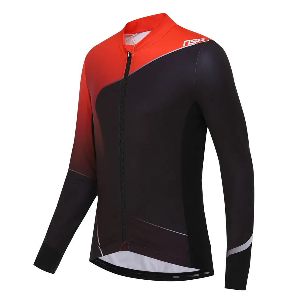 

2021 NSR Long Sleeves Cycling Jersey Team Winter Thermal Fleece Cycling Clothing Men's MTB Road Roupa de Ciclismo Bicycle Wear