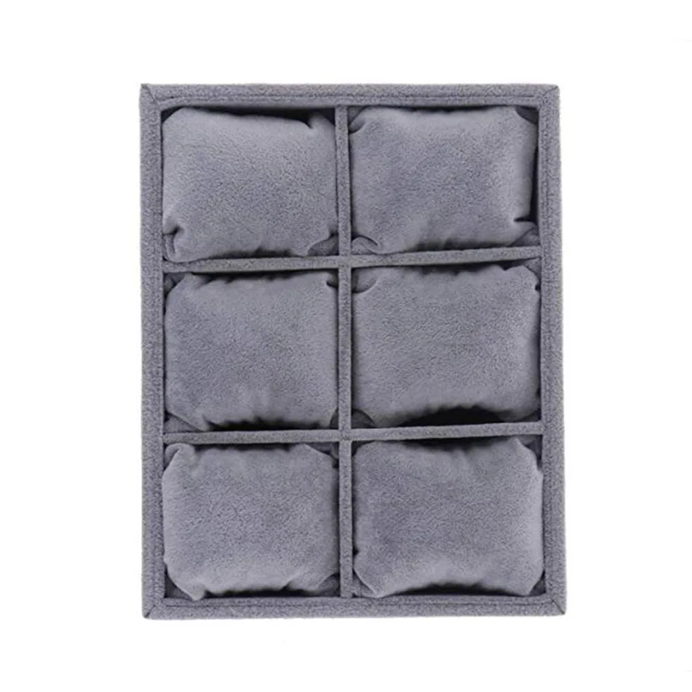 SZanbana 6 ячеек серый Женский органайзер для браслета демонстрационная подставка