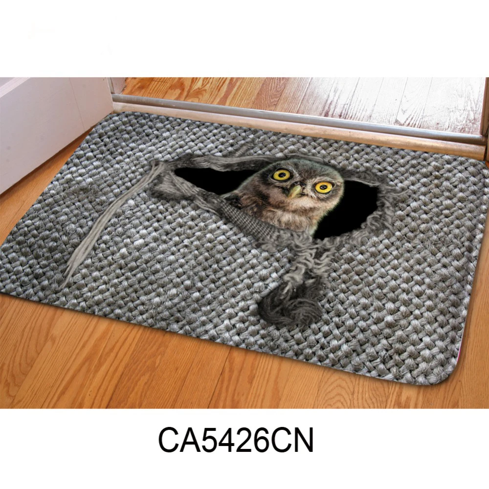 Custom Cute Pet Cat входная дверь коврик Нескользящая мышь принт ванная комната кухня
