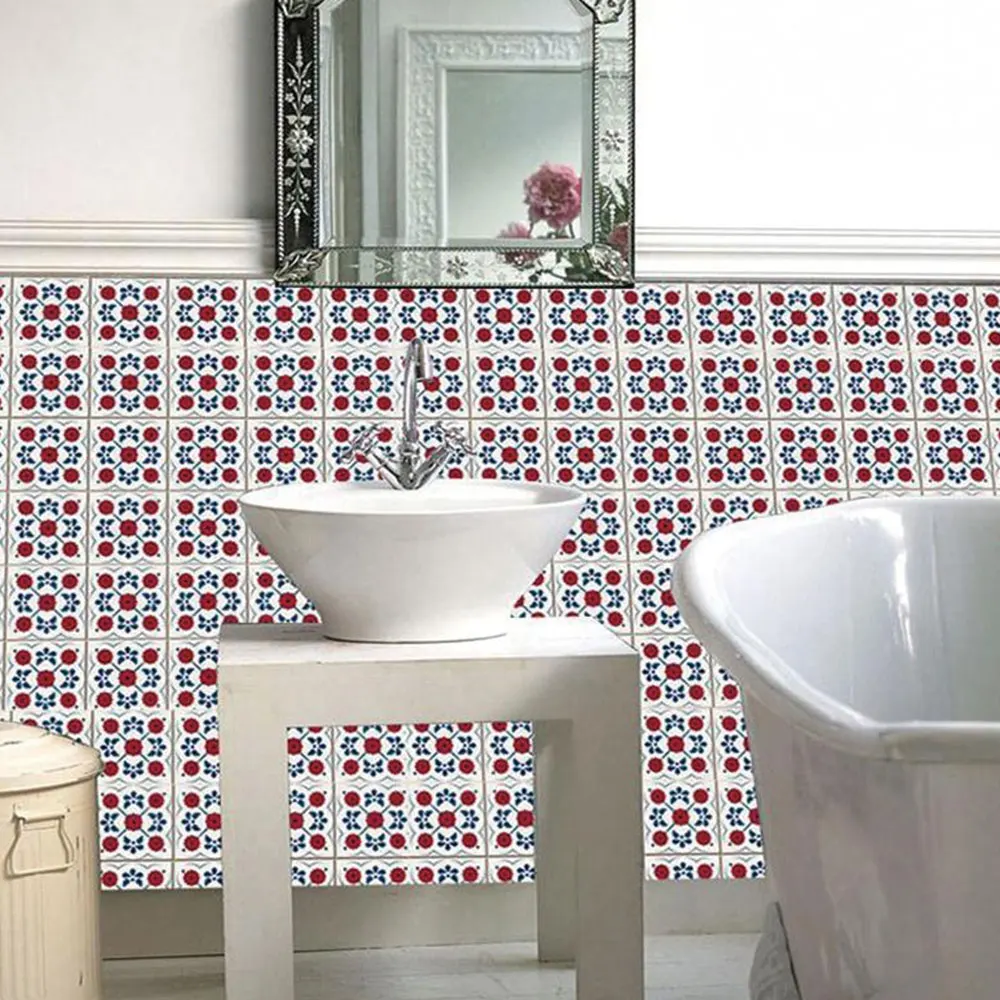 12 шт. европейские напольные плитки наклонные наклейки на стену ванная кухня