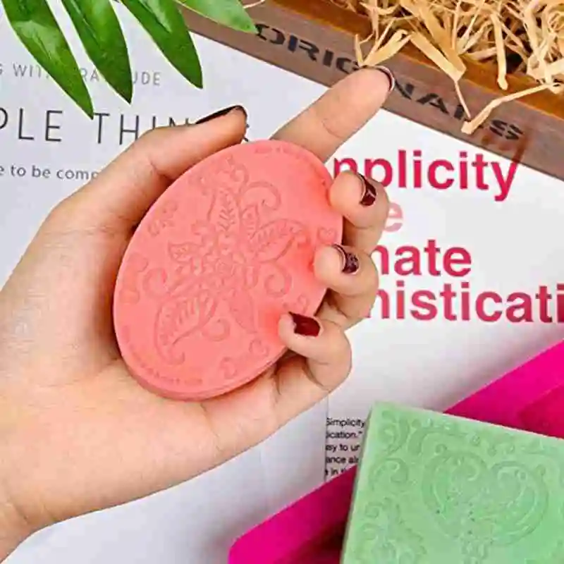 

6 Cavity Rectangle Oval Silicone Soap Mold Handmade Making Soap Craft Bathroom Forms Soap For Home new V6L8