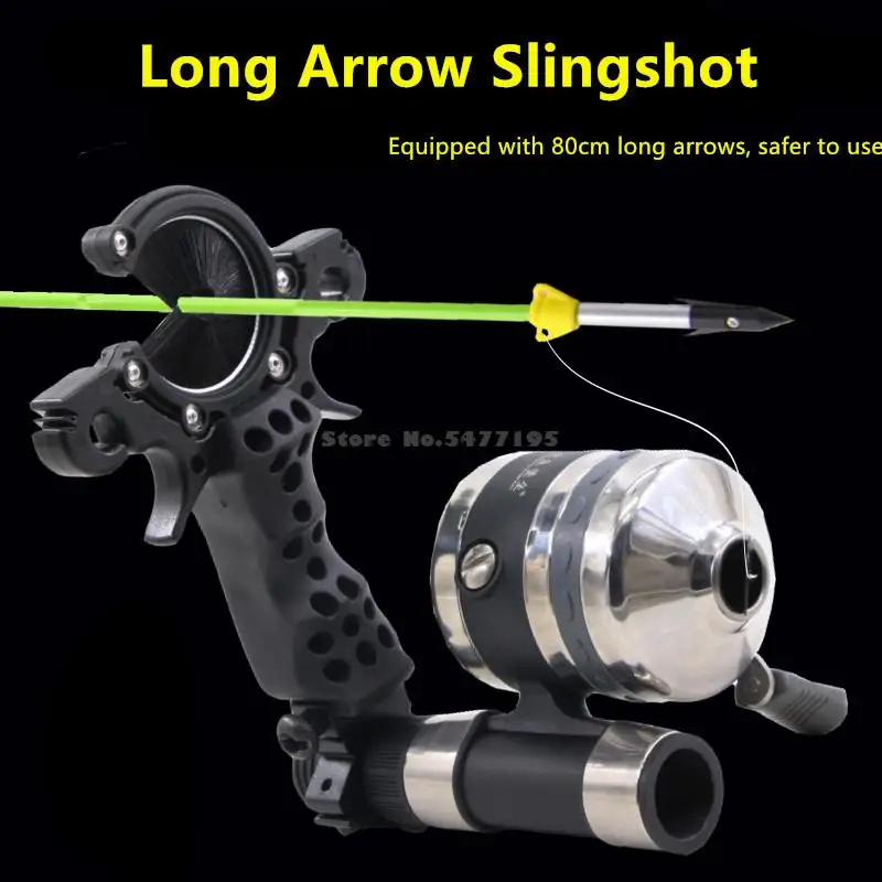 

New Fishing Set Slingshot Hunting Catapult Suit Outdoor Shooting Fishing Reel + Arrow Outdoor Hunting Arrow Brush Sling shot
