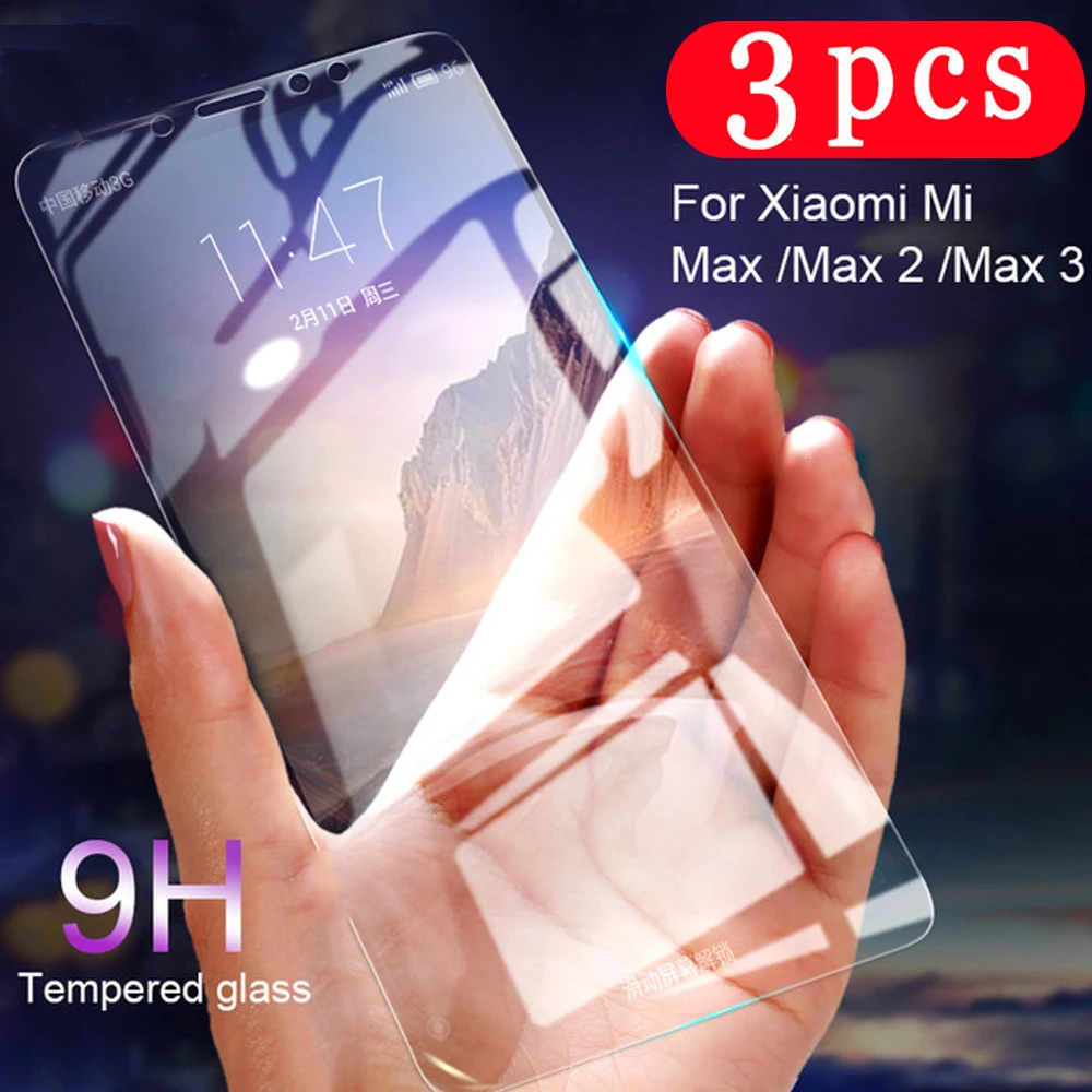 3 шт. 9H для xiaomi mi mix 2s Закаленное стекло MAX 2 Защитная пленка телефона защитная на