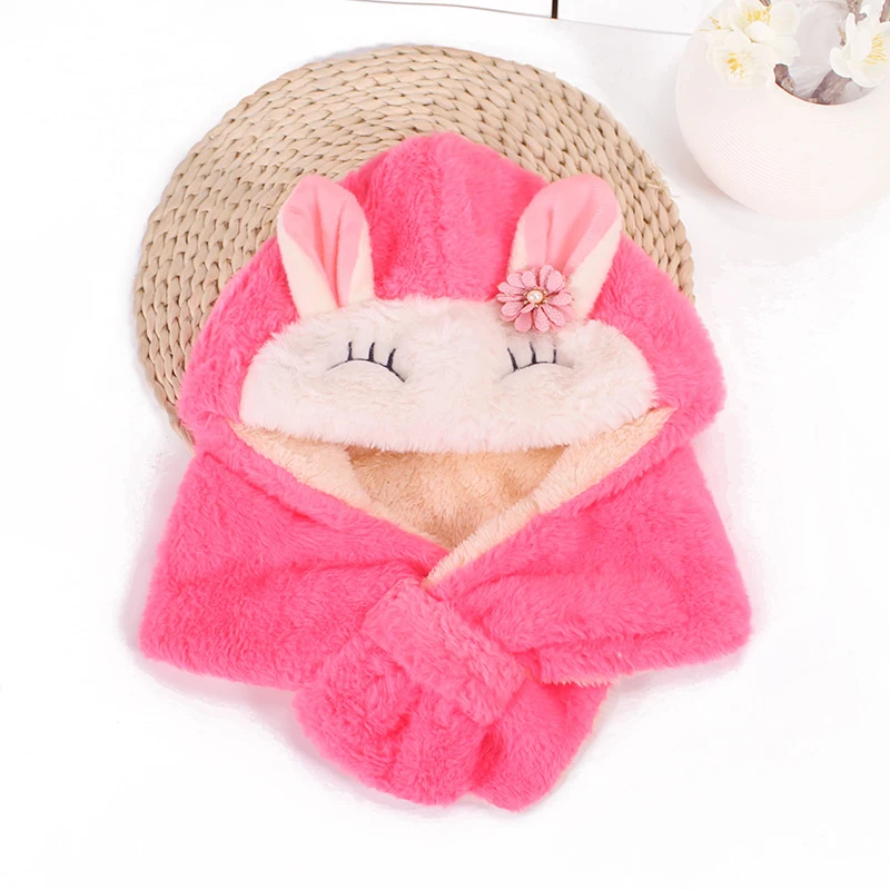 Cute Cartoon Baby Hats Scarf Newborn Rabbit Ear Turban Beanie Warm Caps Soft Hat For Girls Boys Elastic Bonnet Autumn Winter New | Детская