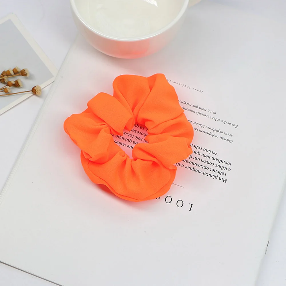 Неоновые резинки эластичные для волос цветные держатели конского хвоста розовые