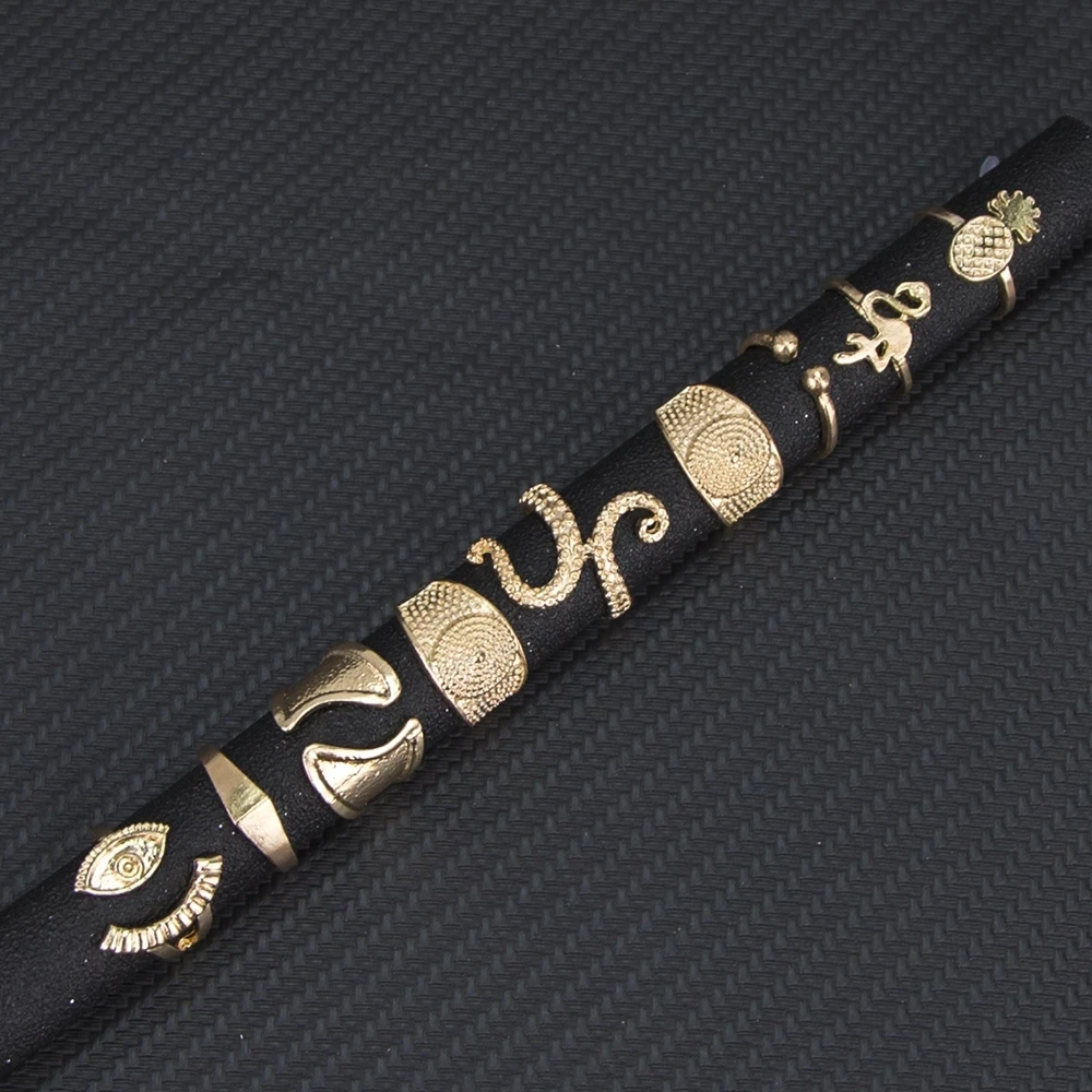 Набор колец в стиле бохо для женщин цыганские винтажные металлические глаза