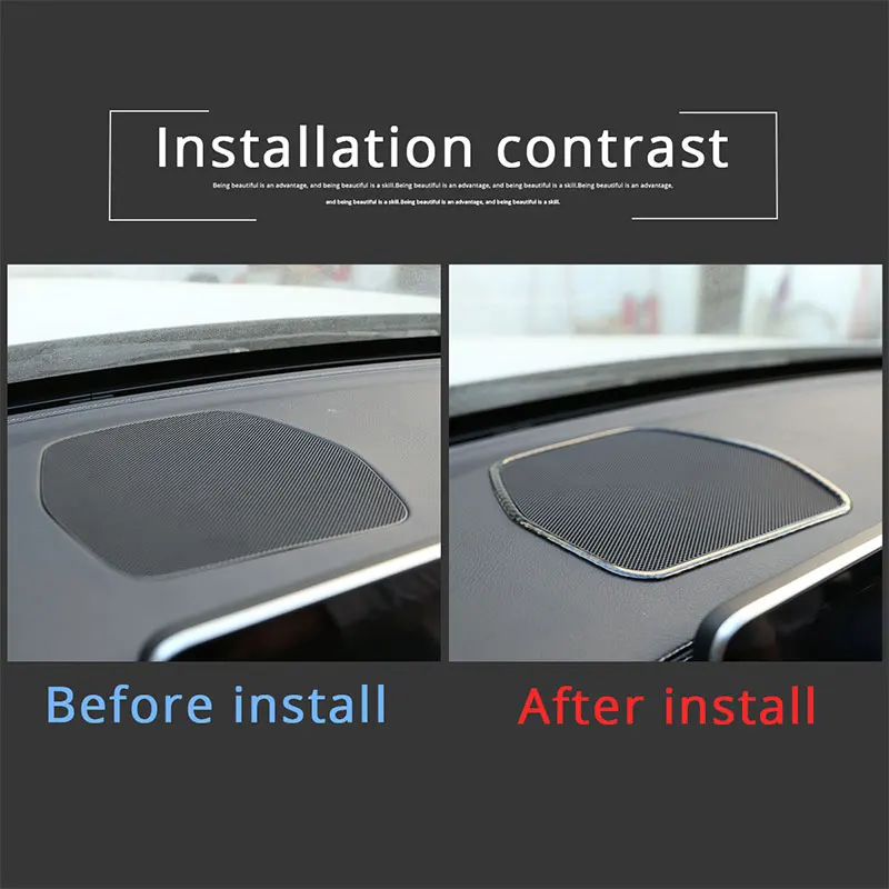 

Real Carbon Fiber Car Dashboard Speaker paragraph 3D internal Sticker For Mercedes Benz C Class GLC W205 X253 C180 2016-2019