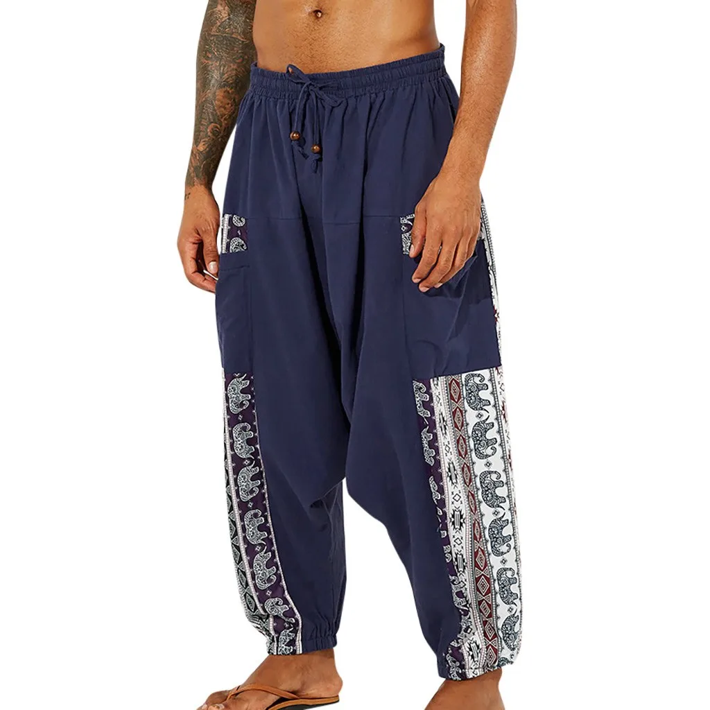 Мужской комбинезон с этническим принтом повседневные спортивные брюки