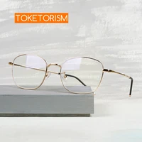 toketorism anti blue light computer glasses anti radiation eyewear frames metal gold frame