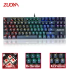 Проводная клавиатура ZUOYA механическая, игровая клавиатура с подсветкой, синяякраснаячерная, русскаяанглийская раскладка, с защитой от фиктивных нажатий, для ПК и геймеров