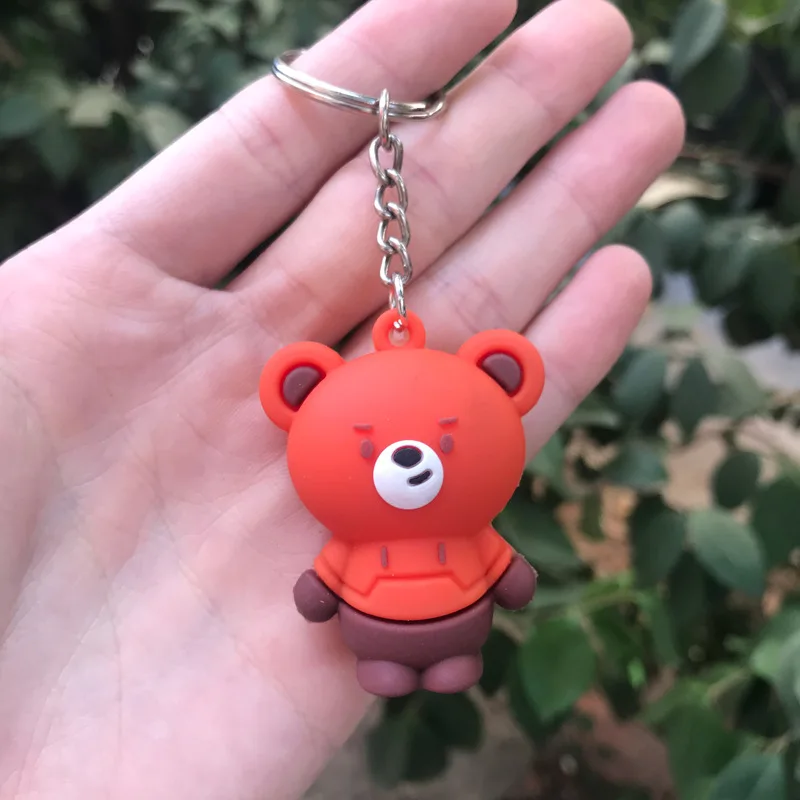 

2020 New Soft Plastic Bear KeyChain 3d Cartoon Doll Key Chains Cute Package Pendant Car Keyring Woman Gift Accessories