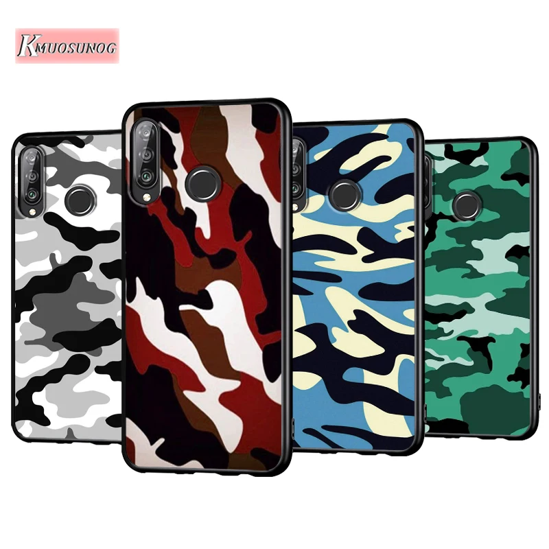 Защитный камуфляжный чехол для Huawei P30 P20 P40 Lite E Pro P Smart Z Plus 2019 P10 P9 задняя