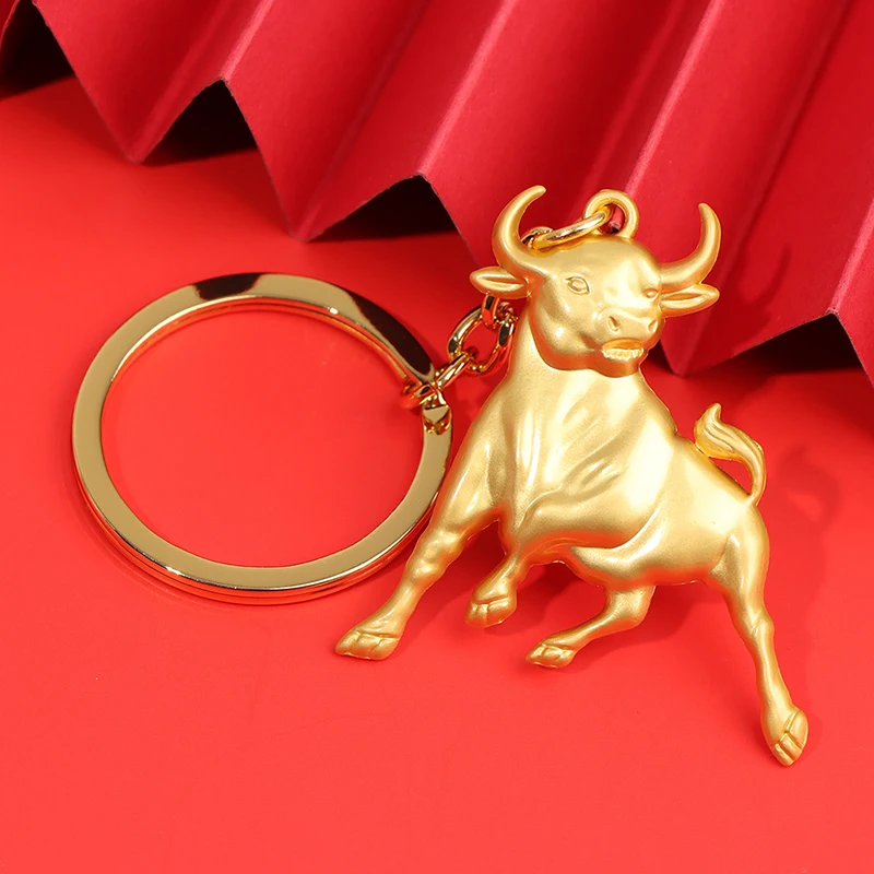 1 шт. Lucky брелок аксессуары Ox год кольцо для ключей кулон сувенира с брелоком