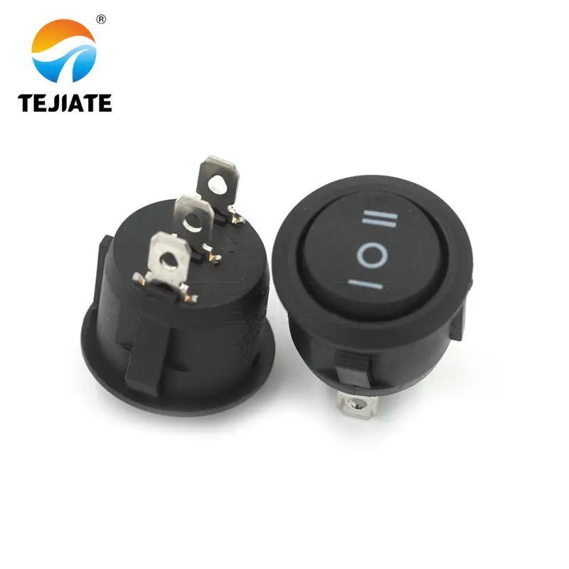 5PCS Ship Type Power Switch Boat Shaped Round Rocker 2/3/4 Feet Red/Green/White/Black Press button 6A 250V Open Hole 20MM | Обустройство