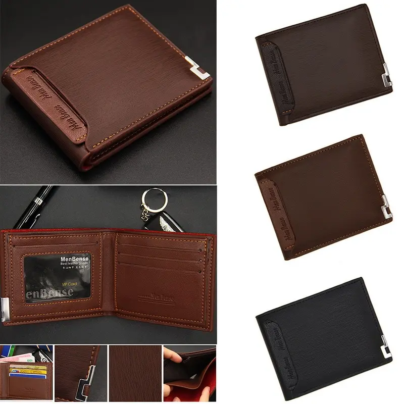 

Vintage Men Leather Brand Luxury Wallet Short Slim Male Purses Money Clip Credit Card Dollar Price Portomonee Carteria Dropship