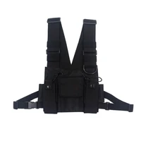 men tactical shoulder bags chest rig bag hip hop streetwear men functional waist packs adjustable pockets waistcoat kanye west