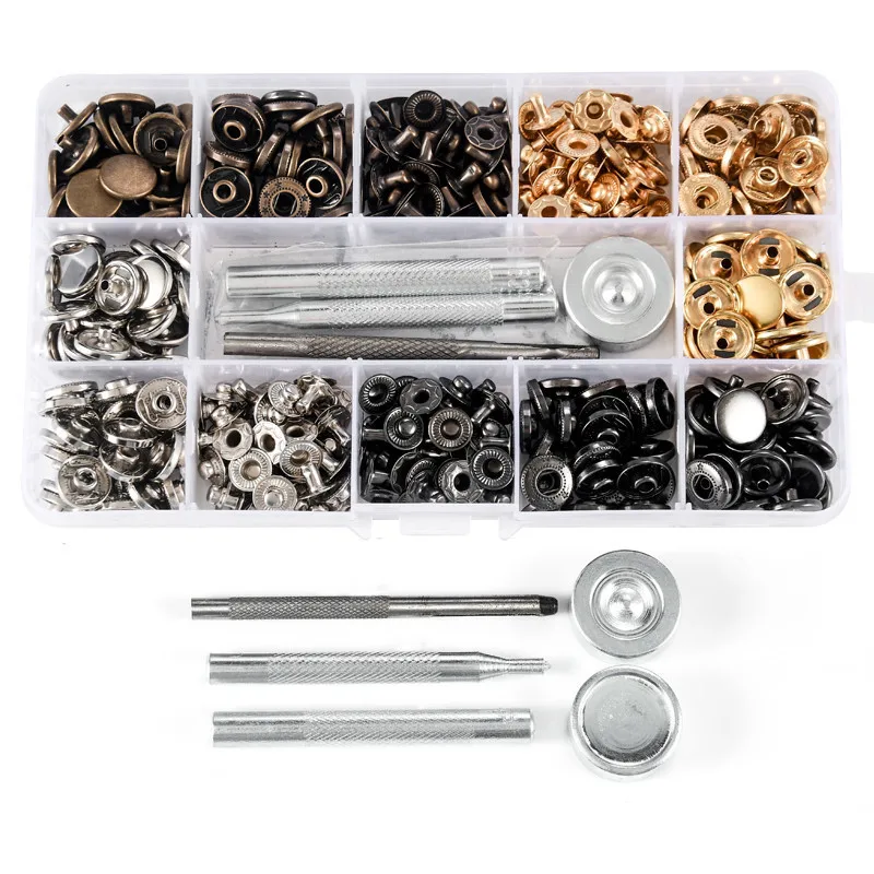 Металлические медные цветные кнопки пряжка двойного сложения кожаные застежки