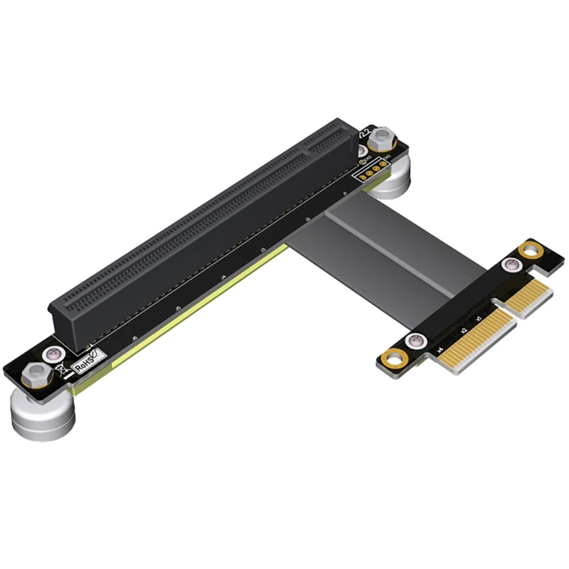 Плоский кабель удлинитель PCI E 16X to 4X с магнитным основанием и адаптером для