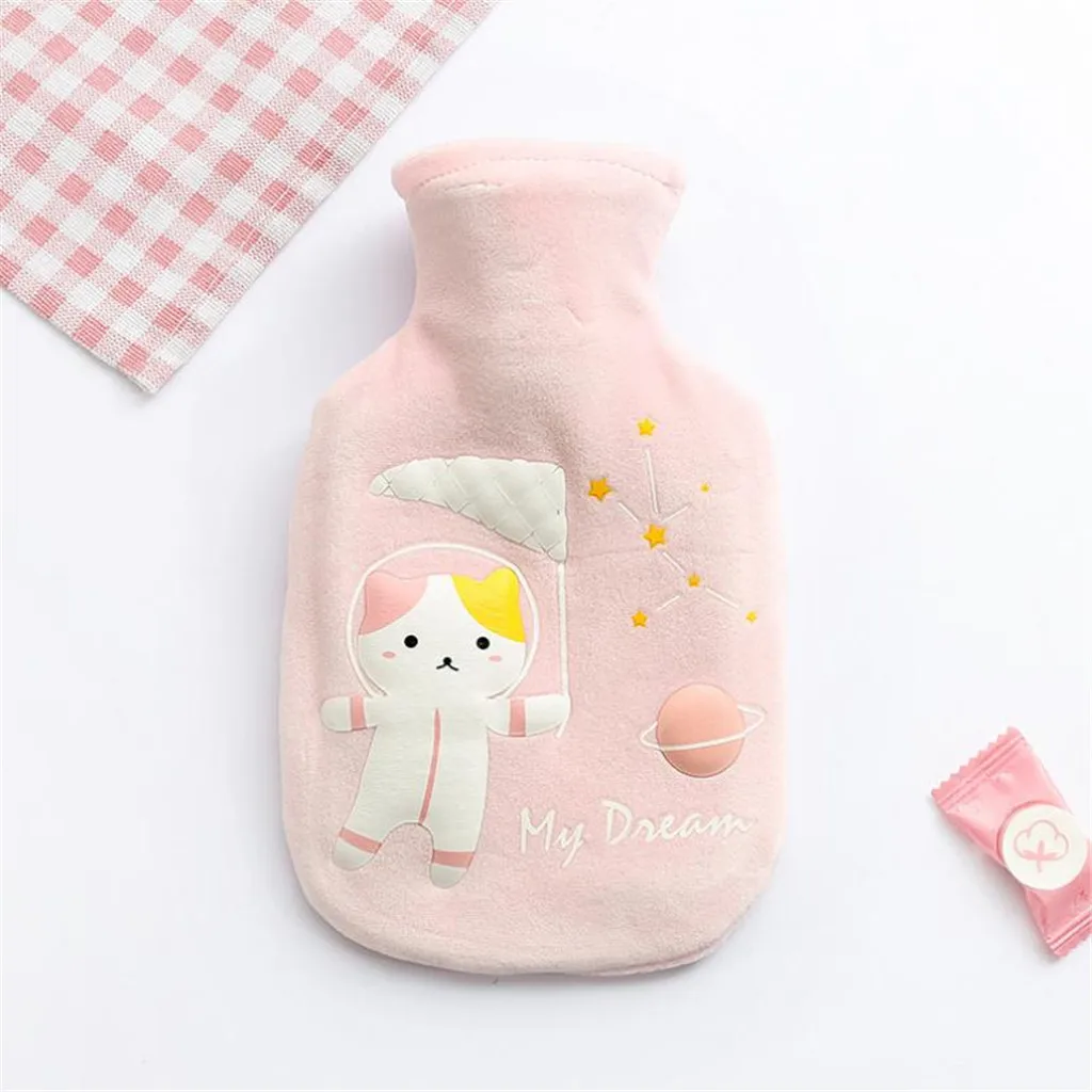 Милые Мультяшные плюшевые грелки для бутылок с горячей водой детские рук