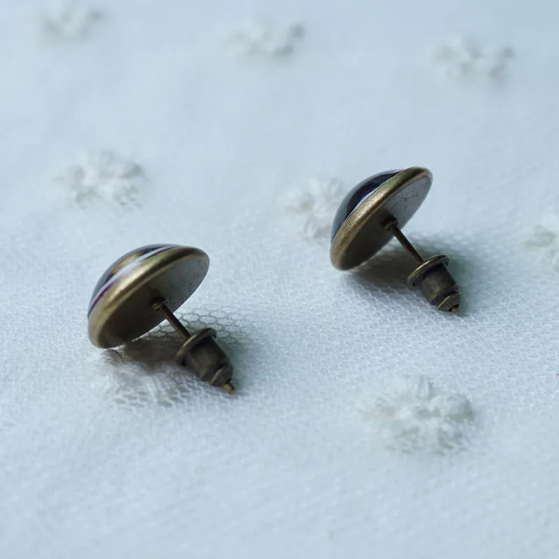 Женская Мини колошения кавайный кабошон стеклянные серьги гвоздики в виде пчелы