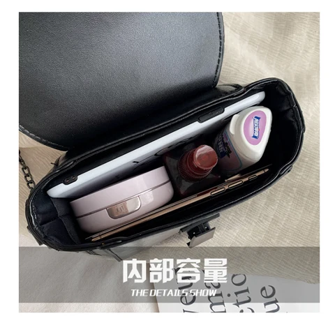 Классические модные сумки на плечо с клапаном для женщин цепочкой и икрой