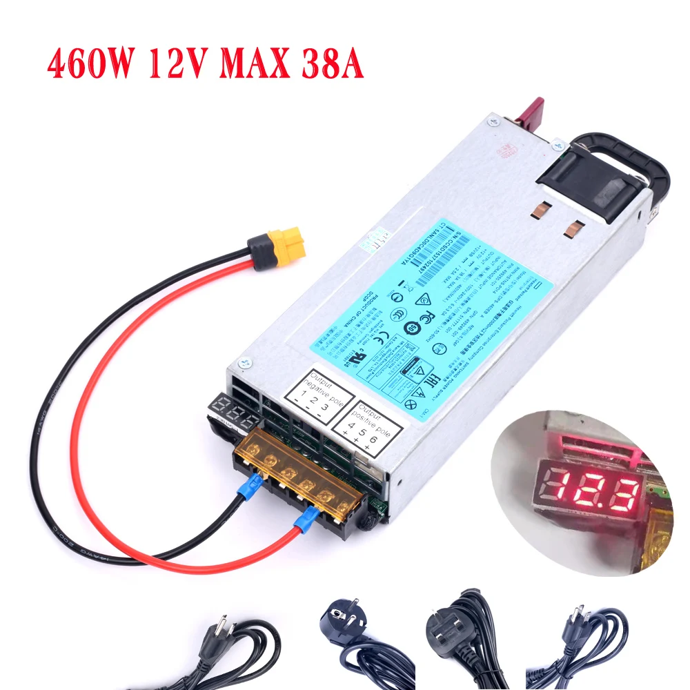 460W 38A Switching Power Unit Power Adapter For Hota P6 ToolkitRC M6D ISDT Q8 P10 Power Supply With XT60 Output 12V Charger RC
