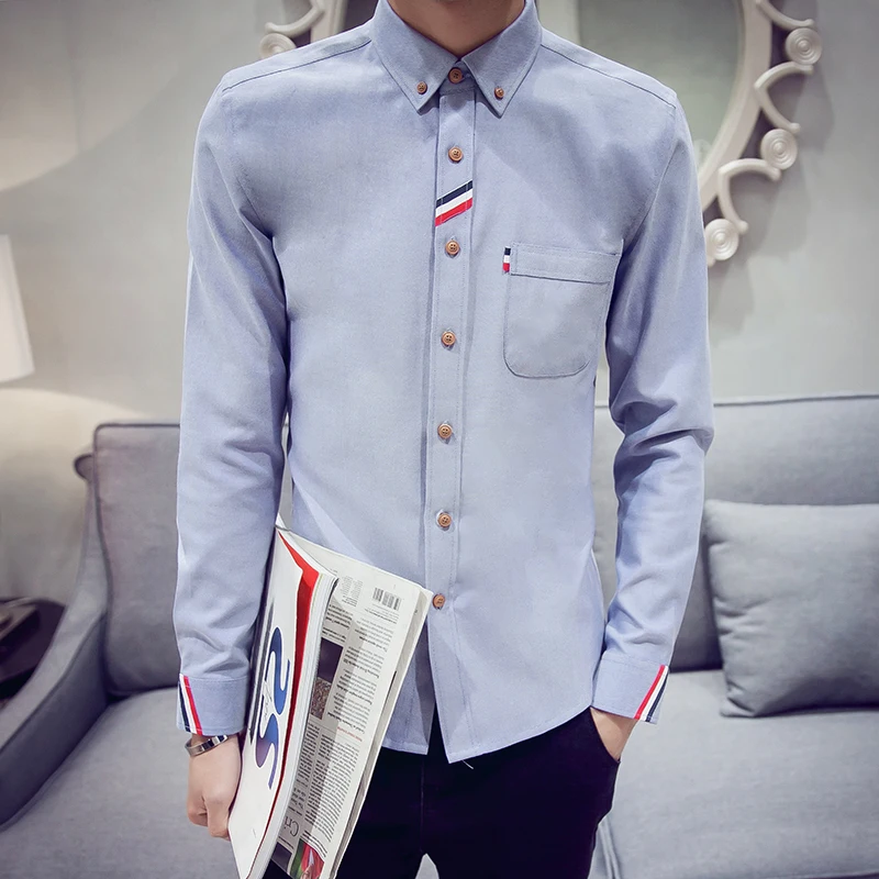 

Dress 2021 New Classical Shirt Male Shirt Men Spring Autumn Long Sleeve Solid France Formal Business Men Social Shirts CS15