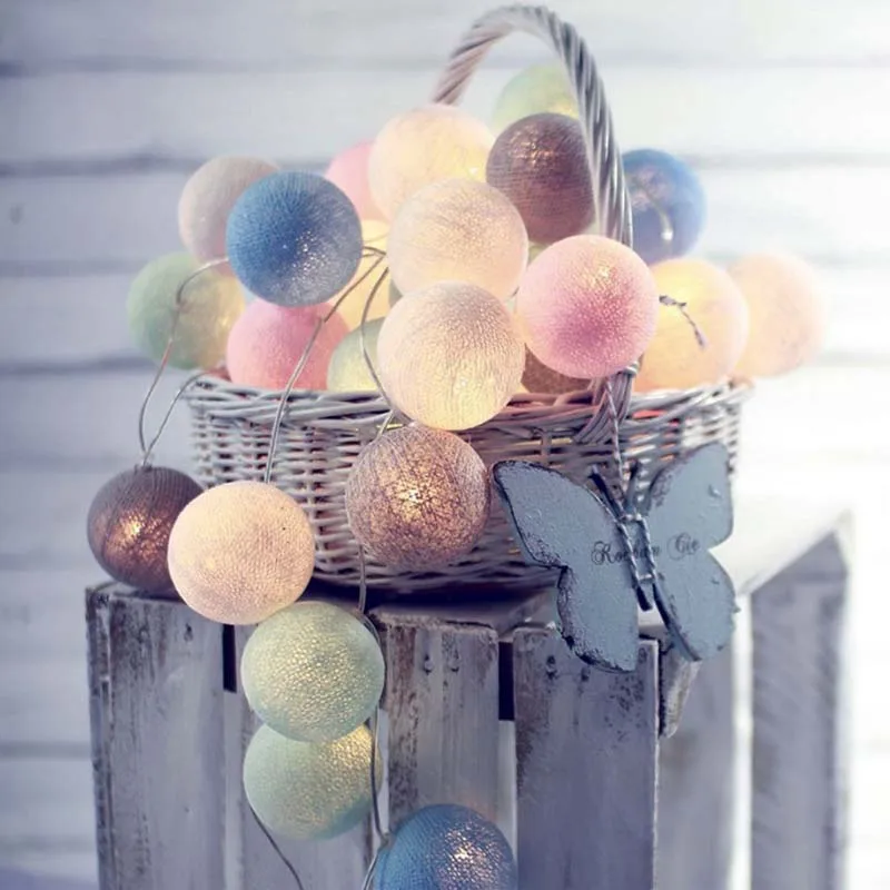 Светодиодная гирлянда с 20 круглыми лампами декоративное USB освещение для