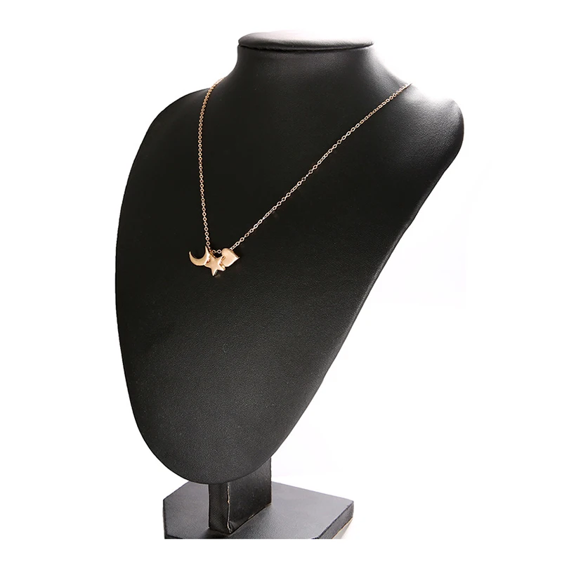 Женский чокер в стиле бохо ожерелье с кулоном виде маленького сердца и Луны