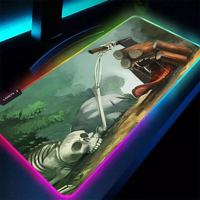 

Luxury Big Keyboard Desk Mat RGB Large Mouse Pad Gamer Big Mouse Mat Computer Mousepad LED Backlight Gaming Mause Pad Rust