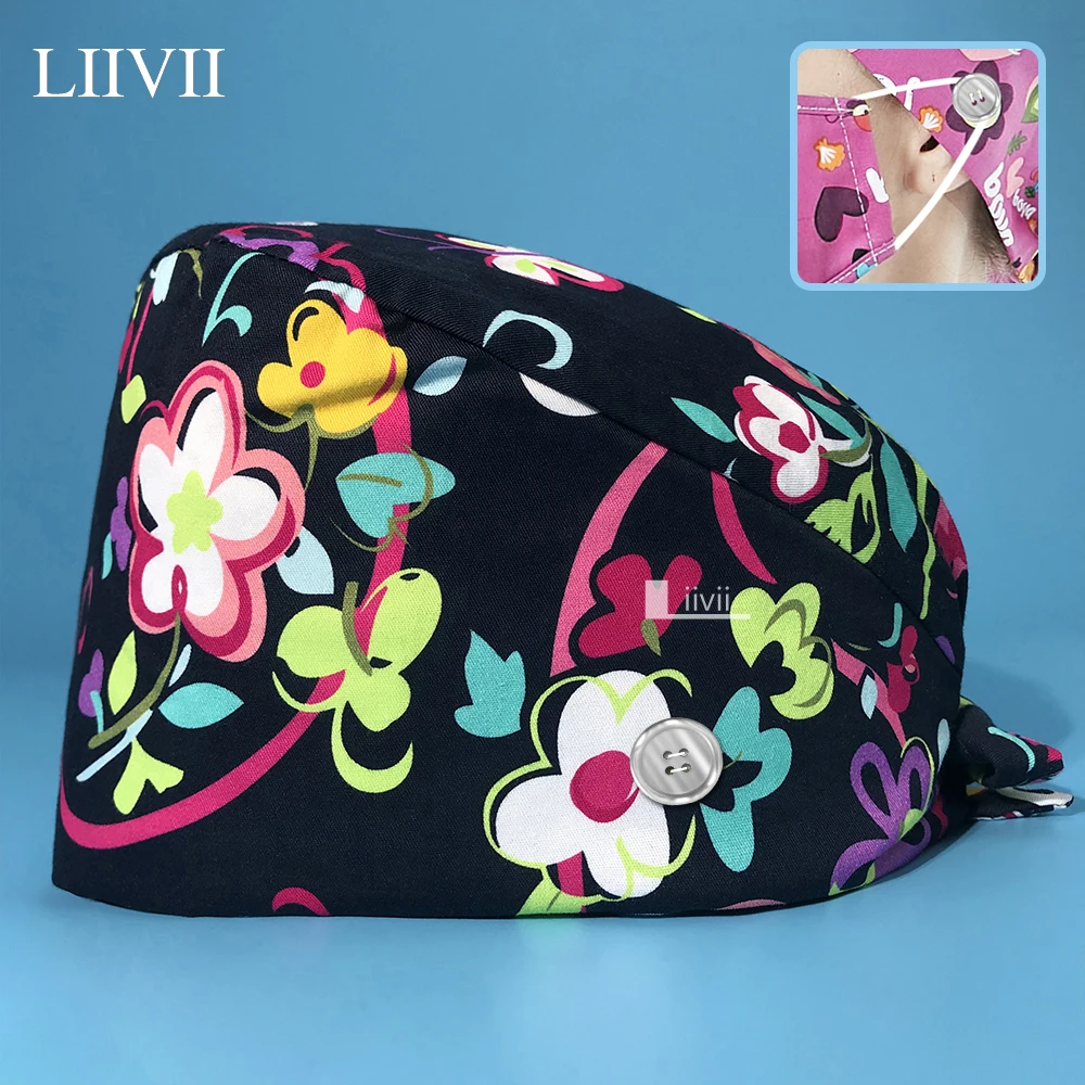 

Unisex Pet Grooming Work Hat Cotton Scrubs Work Caps Operating Room Surgical Doctor Caps Nurse Accessories Wholesale Scrubs Cap