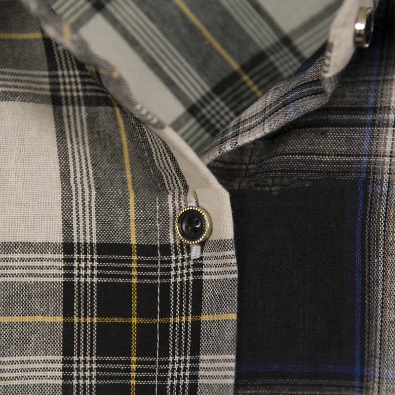 

Spring Shirt Women Plaid Shirt Cotton Long Sleeve Patchwork Blouse for Girls Casual Korean Fashion Streetwear Splice Shirts