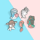 5 стилей эмалевые булавки для скульптур на заказ Веселая Искусство булавка для лацкана значок с этикеткой мультяшное ювелирное изделие подарок для друзей
