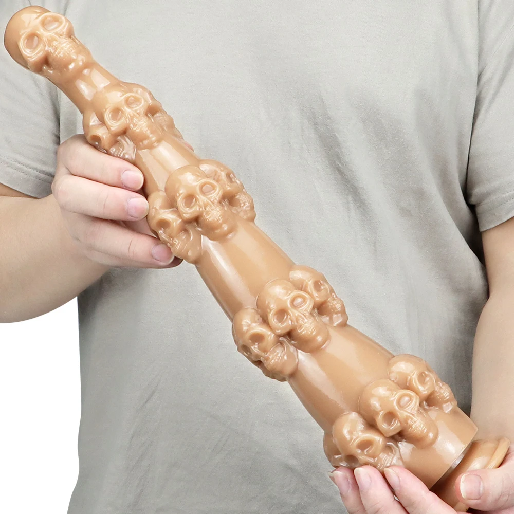 Новинка 2022 огромный анальный фаллоимитатор с головой черепа большой пенис