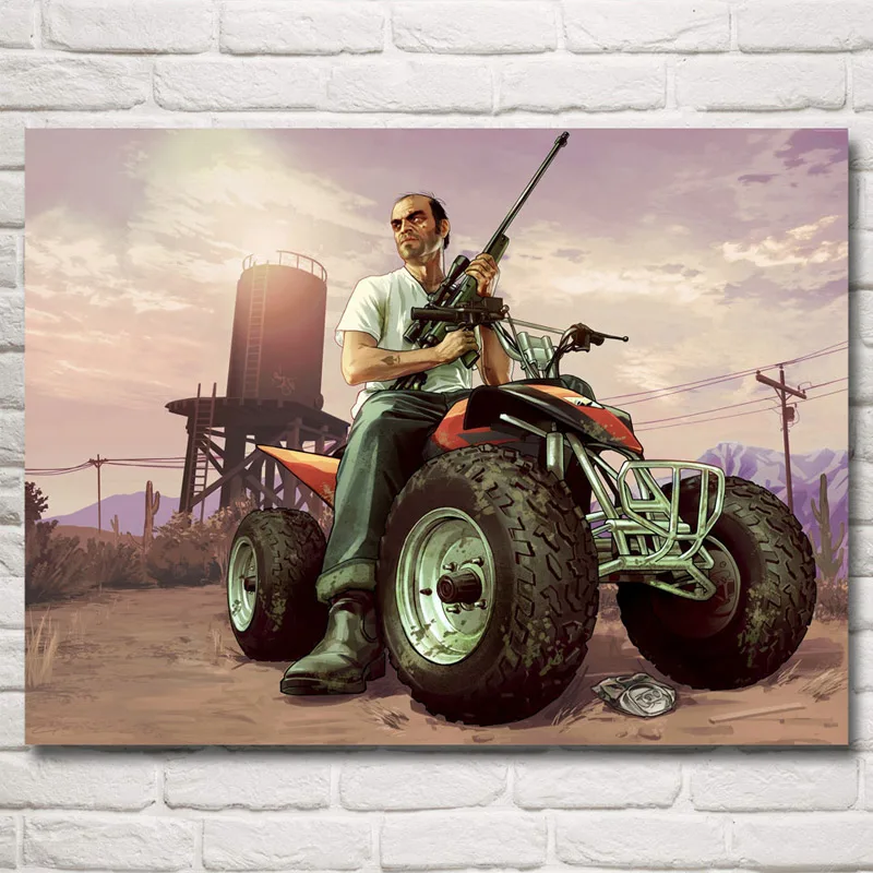Foocome Grand Theft Auto V GTA 5 игровые постеры и принты декоративные картинки настенная