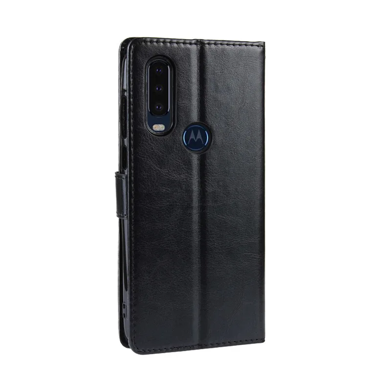 Роскошный винтажный кожаный чехол-книжка для Motorola MOTO One Action чехол для кошелька с ремешком KickStand Чехлы для телефона Fundas