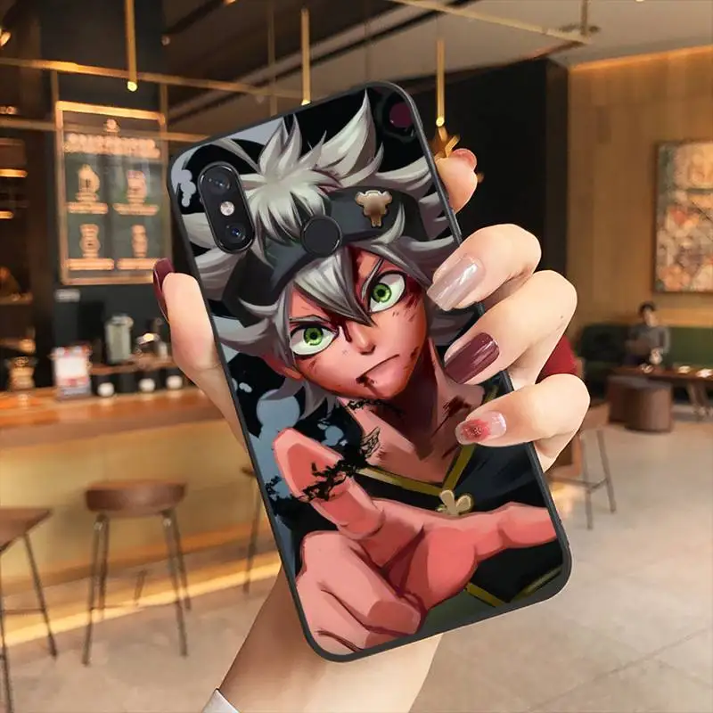

Black Clover Phone Case Black Cover For Xiaomi 6X 8 8Lite 9T 10 10Lite Note 8 8T 9Pro 9Promax Cases