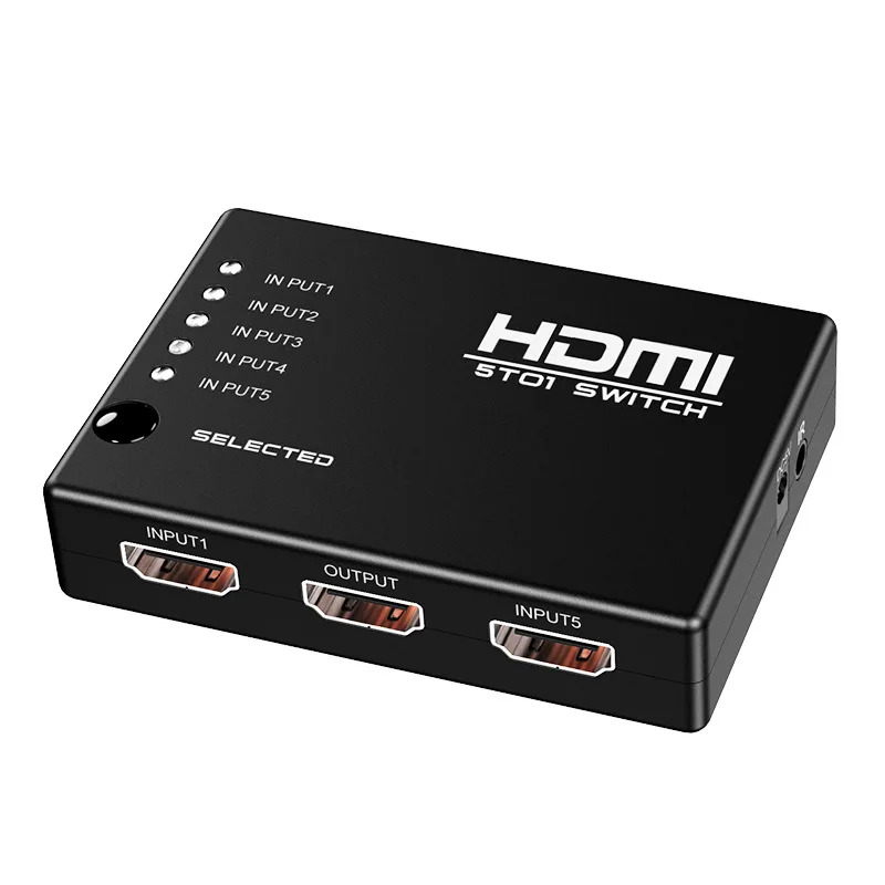 

New 5 In 1 Out 5Port Video HDMI Switch Selector With CR2025 Battery Switcher Splitter Hub & IR Remote 1080p For HDTV PS3 DVD