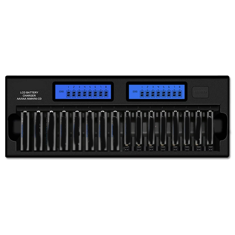 AMS 16 слот ЖК дисплей умный аккумулятор быстрое зарядное устройство Множественная