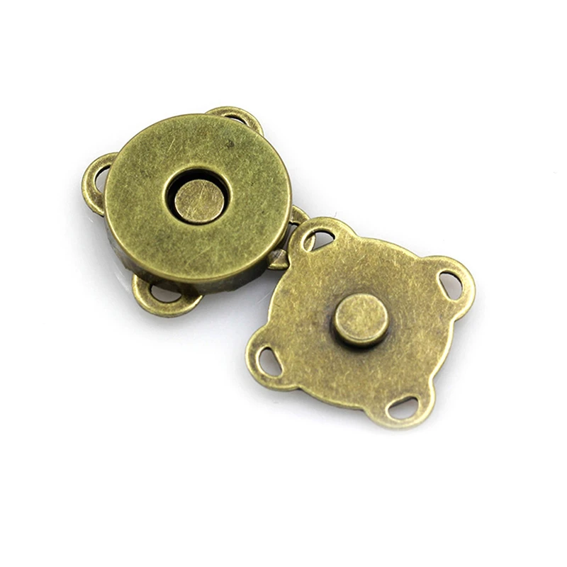 

10pcs Magnetic Purse Quincunx Snaps For Clasps Closure Wallet Bags Handbag Buckle Accessories 14/18mm Silver/bronze