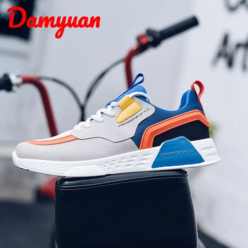 Damyuan 2019 Мужская мода комфорт с новой интернет пряжи зимой кроссовки дышащие