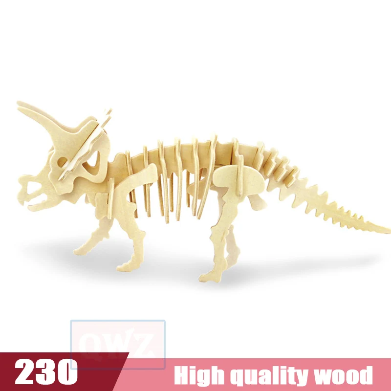 230 18 видов лазерной резки деревянные DIY 3D головоломка подарок для игры для детей ребенок друг модель строительные наборы популярные игрушки в подарок на день рождения - Цвет: 230